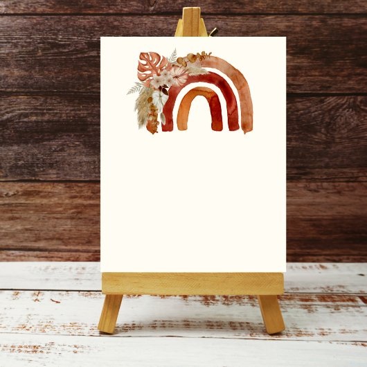 Blank hinzufügen Sie Ihre eigenen Erdton Boho Rain Poster