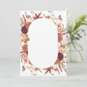 Blank hinzufügen Sie Ihren eigenen Boho Fall Rust  Einladung (Stehend Vorderseite)