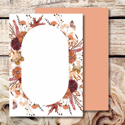 Blank hinzufügen Sie Ihren eigenen Boho Fall Rust  Einladung