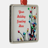 Blank Holiday Gruß Ornament Aus Metall (Rechts)