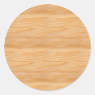 Blank Holzvorlage Elegantes Trenddesign Runder Aufkleber