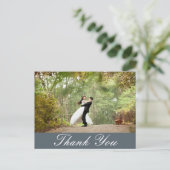 Blank - Horizontal Custom Wedding Foto Vielen Dank Postkarte (Stehend Vorderseite)