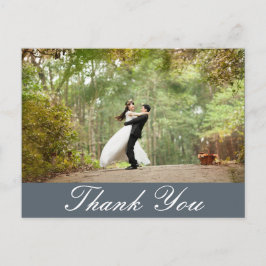 Blank - Horizontal Custom Wedding Foto Vielen Dank Postkarte