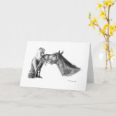 Blank Horse Grußkarte Karte (Gelbe Blume)