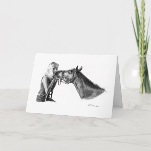 Blank Horse Grußkarte Karte (Vorderseite)