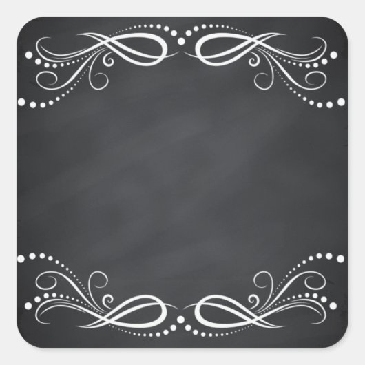 Blank-Imitat-Halbbrett, Blumenwirbel anpassen Quadratischer Aufkleber (Vorderseite)