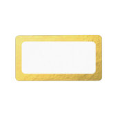 Blank Imitate Gold-Adresse Adressaufkleber (Vorne)