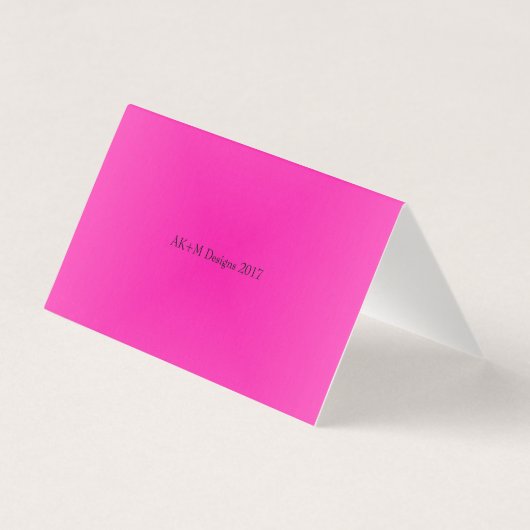 Blank in heiß rosa "Danke!"-Karten (Rückseite)