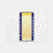 Blank Indiana Staat Lizenzschild Fleecedecke (Vorderseite (Horizontal))