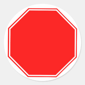 Blank/individuell anpassbarer Stopp-Sign-Sticker Runder Aufkleber