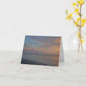 Blank Inside, Beach Sunset Grußkarte Karte (Gelbe Blume)
