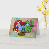 Blank Inside Christmas Sweater by Julia Morrill Karte (Gelbe Blume)