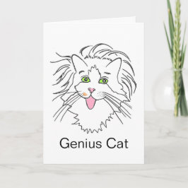 Blank Inside Genius Cat Einstein Pop Culture Card Karte