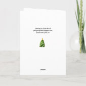 Blank Inside Mitten Tree Weihnachtskarte Feiertagskarte (Rückseite)