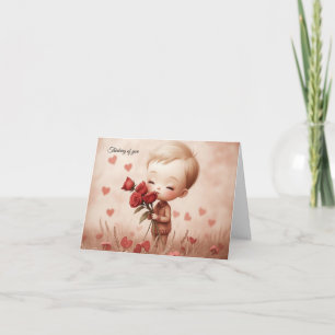 Blank inside note card "Thinking Of You" Karte