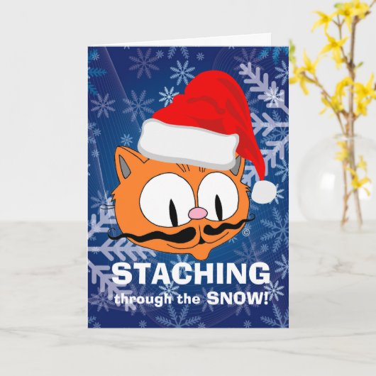 Blank Inside - Staching Through the Snow! humorvol Karte (Gelbe Blume)