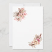 Blank Invasion DIY Boho Dusty Rose Floral Einladung (Vorderseite)