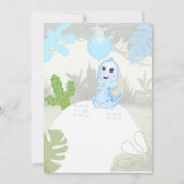 Blank Invitation DIY Niedlich Blue Dinosaurier Bal Einladung (Vorderseite)