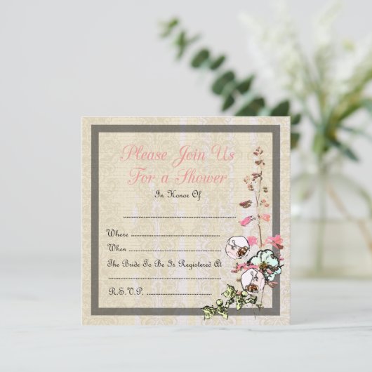 Blank Japanischer Teegarten Hochzeit oder Dusche - Einladung (Stehend Vorderseite)