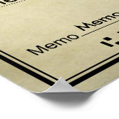 Blank Karo für Sweepstakts & Awards AGED LOOK Poster (Ecke)