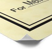 Blank Karo für Sweepstakts & Awards PARCHMENT Poster (Ecke)