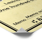 Blank Karo für Sweepstakts & Awards PARCHMENT Poster (Ecke)