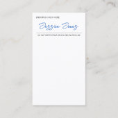 Blank Karo Gold Gesetz der Attraktionsmanifestatio Visitenkarte (Rückseite)