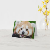 BLANK KLEINER NOTECard: RED PANDA Karte (Gelbe Blume)