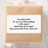 Blank kley Labels personalisieren (Insitu)