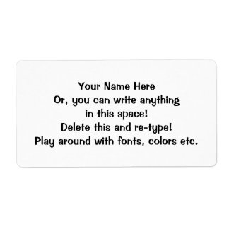 Blank kley Labels personalisieren