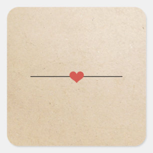 Blank-Kraftovalaufkleber Quadratischer Aufkleber