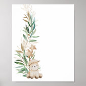 Blank kreieren Sie Ihre eigene süße kleine Lammgär Poster (Vorne)