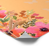 Blank kreieren Sie Ihre eigenen pfirsichrosa Garte Poster (Ecke)