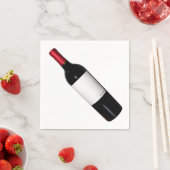 Blank Label Wein Flasche Napkins Serviette (Beispiel)