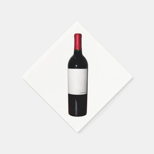 Blank Label Wein Flasche Napkins Serviette (Ecke)