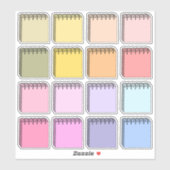 Blank Labels Schreibbare Nudelfarbe Mini-Planner (Blatt)