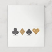 Blank Las Vegas Gold Imitats Glitzer Platzkarte (Außenseite Aufgefaltet)