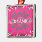 Blank, lebhaft rosa, bläserfarbene, lila Schattenm Ornament Aus Metall (Links)