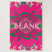 Blank, lebhaft rosa, bläserfarbene, lila Schattenm Puzzle (Vertikal)