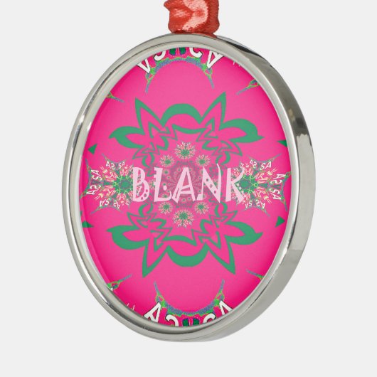 Blank, lebhaft rosa, bläserfarbene, lila Schattenm Silbernes Ornament (Links)