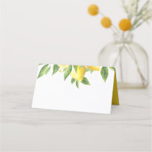 Blank Lemon Watercolor Wedding