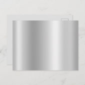 Blank Light Silver Grau Foil Gradient Postkarte (Vorne/Hinten)