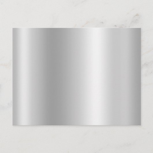Blank Light Silver Grau Foil Gradient Postkarte (Vorderseite)