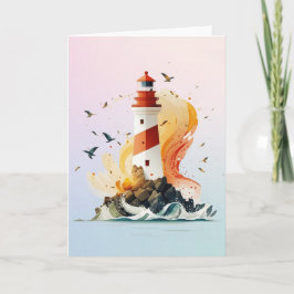 Blank Lighthouse Grußkarte Dankeskarte