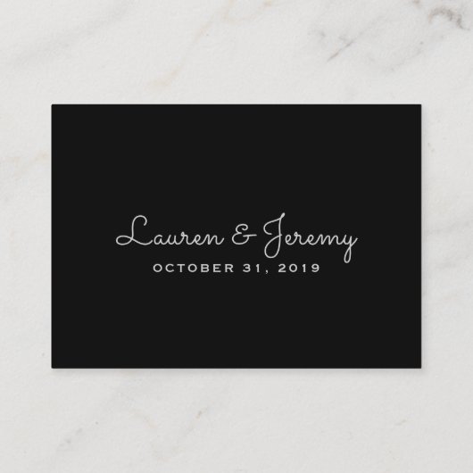 BLANK Lila- und schwarz-gotische Sitzkarten 3.5x2. Platzkarte (Rückseite)