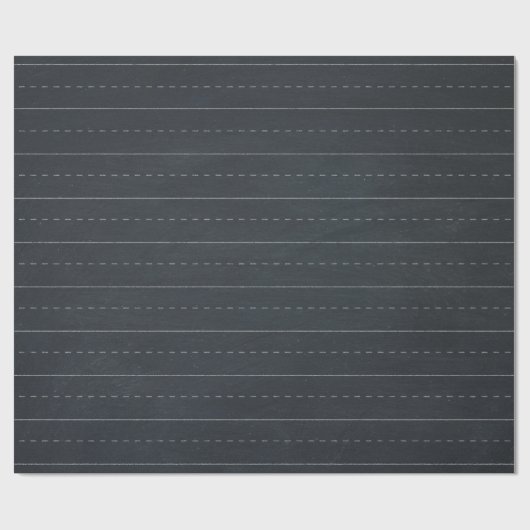 Blank Lined Chalkboard Teacher Geschenkpapier (Flach)
