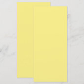 Blank maisfarbene Karte für Ihr Hochzeitsmenü (Vorne/Hinten)