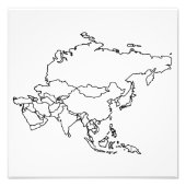 "Blank Map" für Asien Fotodruck (Vorne)