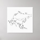 "Blank Map" für Asien Leinwanddruck (Vorderseite)