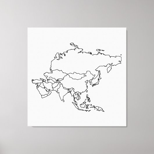 "Blank Map" für Asien Leinwanddruck (Vorderseite)